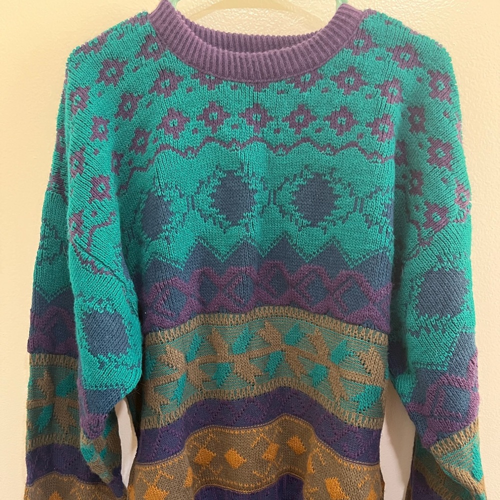 M. Mantogne Mens Pattern Sweater